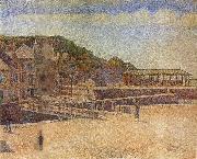 Georges Seurat The Bridge of Port en bessin and Seawall china oil painting reproduction